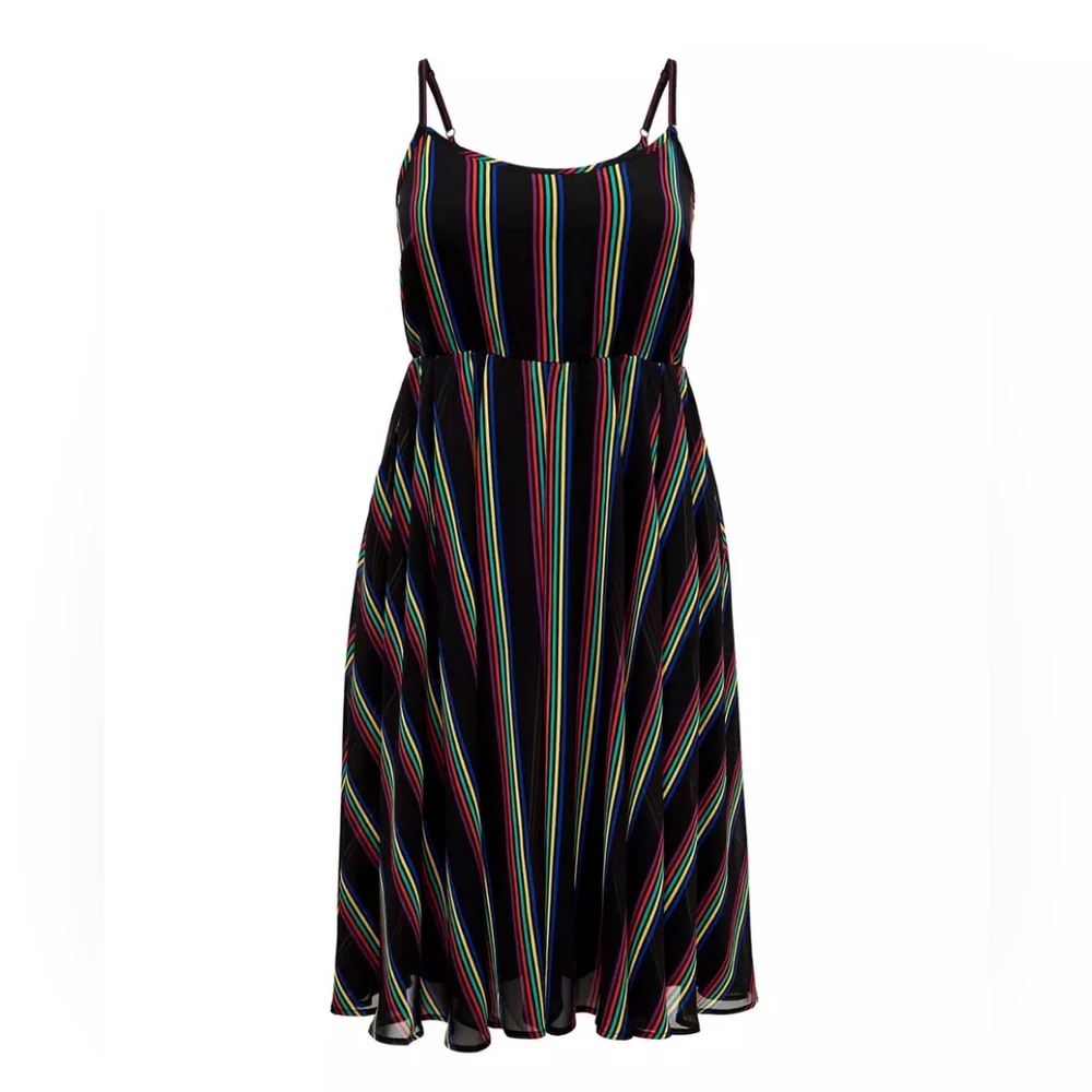 Torrid polyester black rainbow Pride dress 3 3X